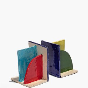 CERAMIC BOOKENDS | RAINBOW GLAZE