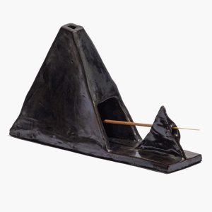 PYRAMID INCENSE HOLDER | MOLASSES GLAZE