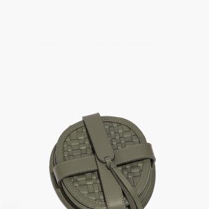 GROVE WOVEN LEATHER COASTERS | MOSS