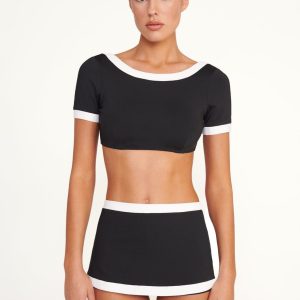 NELL SWIM SKIRT | BLACK/WHITE