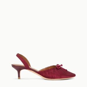 ALBA BALLET SLINGBACK | OXBLOOD SATIN
