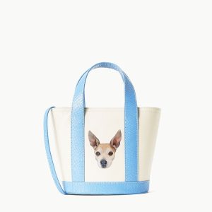 CUSTOM ALLORA MINI TOTE | CREAM STAUD BLUE
