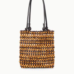 BAJA MINI TOTE | MULTI WOOD BEADS