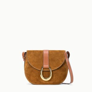 BELLA SADDLE BAG | TAN SUEDE