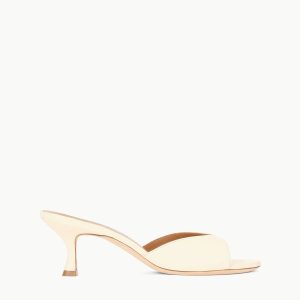 BRIGITTE LEATHER MULE | CREAM