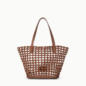 CARO BUCKET BAG | TAN WOVEN