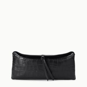 EVE CLUTCH | BLACK CROCO