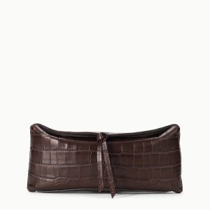 EVE CLUTCH | ESPRESSO CROCO