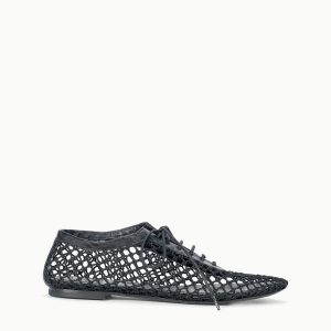 KIT LACE UP FLAT | BLACK