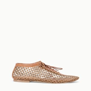 KIT LACE UP FLAT | TAN