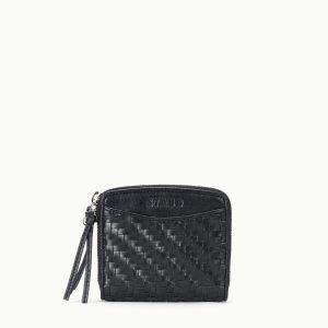 MAE HAND-WOVEN WALLET | BLACK WOVEN