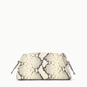 MAUDE CONVERTIBLE CLUTCH | WHITE SNAKE