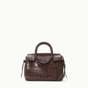 MAUDE MINI CARRYALL | ESPRESSO CROCO