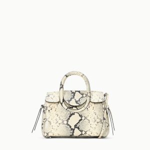 MAUDE MINI CARRYALL | WHITE SNAKE