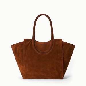 MAUDE TOTE BAG | TABAC SUEDE