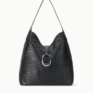 MAYA HOBO BAG | BLACK WOVEN