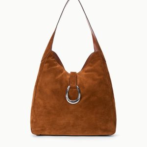 MAYA HOBO BAG | TABAC SUEDE