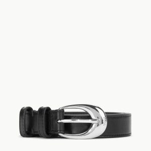 MOON BUCKLE BELT | BLACK SILVER