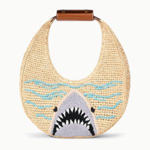 MOON RAFFIA BAG | GREAT WHITE