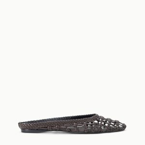 OTTO FLAT MULE | ESPRESSO KNOTTED