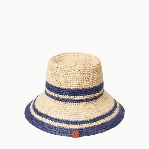 RITA BUCKET HAT | NATURAL NAVY