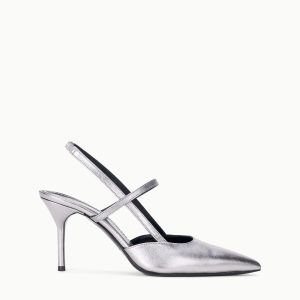 SEBASTIAN HIGH HEEL SLINGBACK | PEWTER