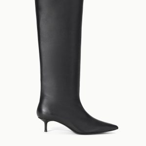 SEBASTIAN KITTEN HEEL BOOT | BLACK