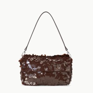 TIMMY SHOULDER BAG | CACAO SEQUINS