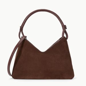 VALERIE SHOULDER BAG | MAHOGANY SUEDE