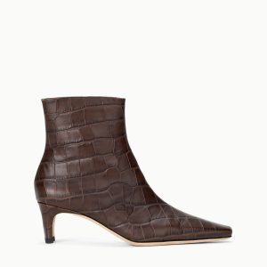 WALLY ANKLE BOOT | ESPRESSO CROCO