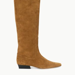 WALLY FLAT BOOT | TAN SUEDE
