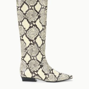 WALLY FLAT BOOT | WHITE SNAKE