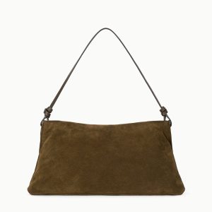 WALLY SHOULDER BAG | TRUFFLE SUEDE