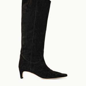 WESTERN WALLY BOOT | BLACK SUEDE