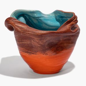 SUNKEN VASE | RED MULTI GLAZE