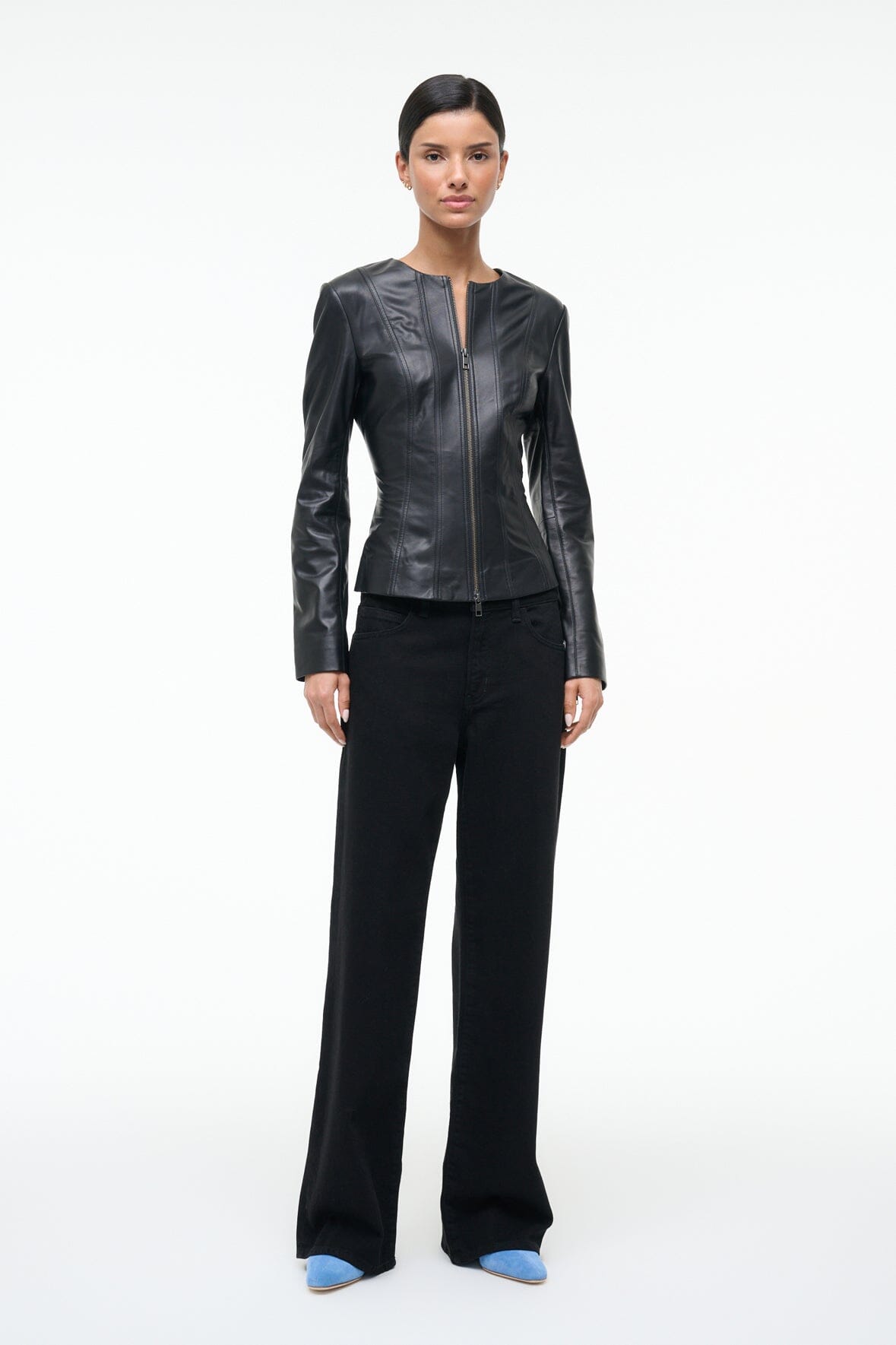 WELLS LEATHER JACKET | BLACK - Image 2