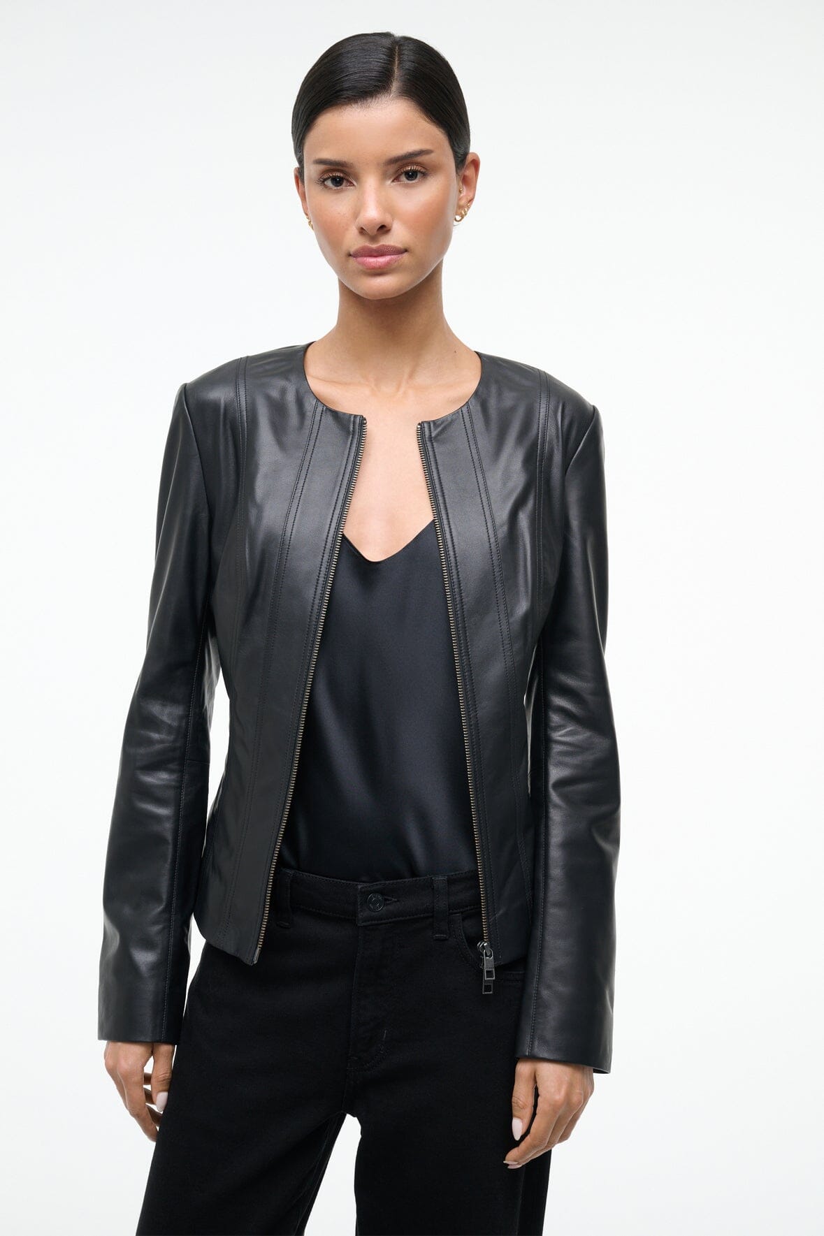 WELLS LEATHER JACKET | BLACK - Image 3