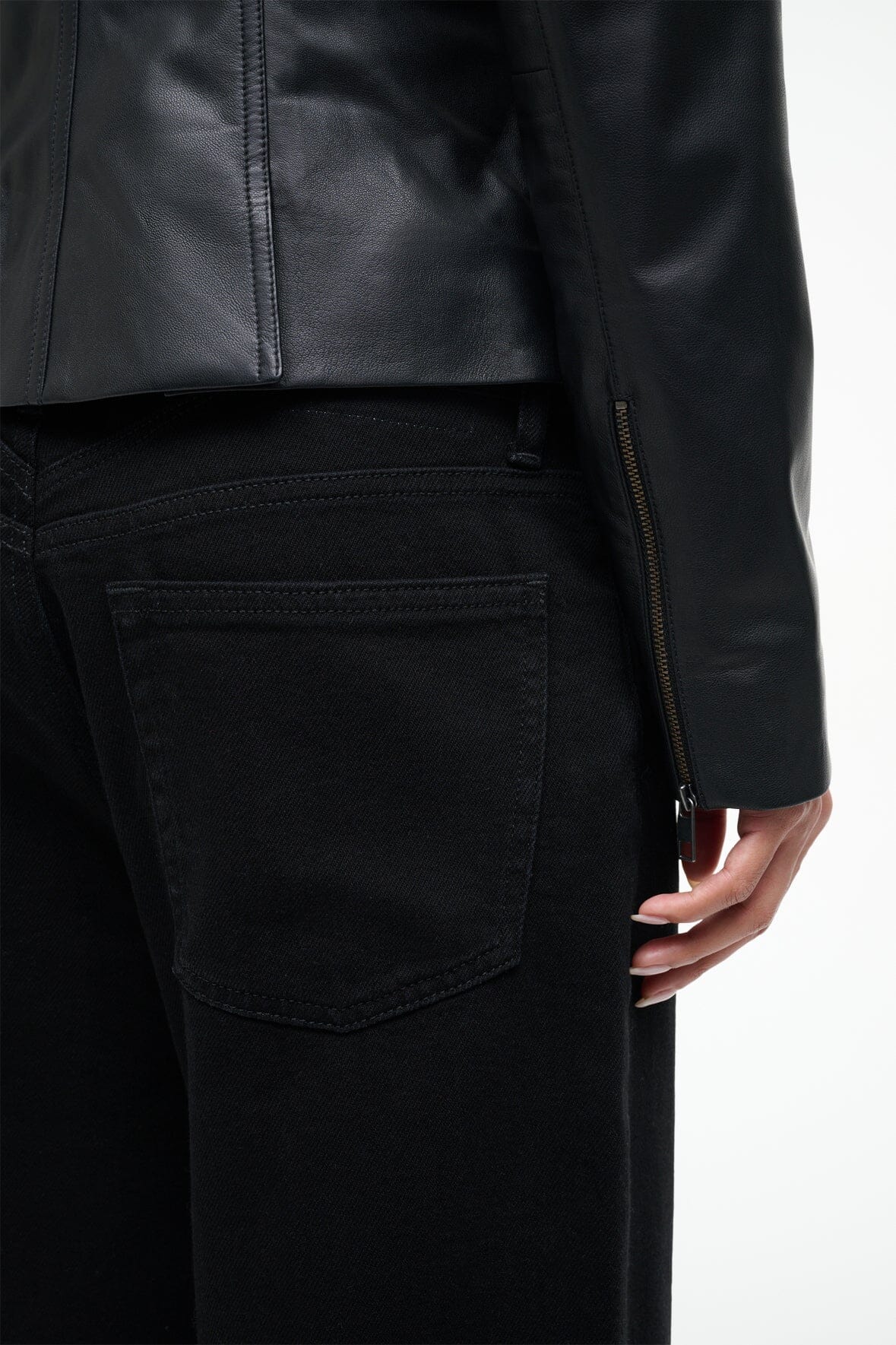 WELLS LEATHER JACKET | BLACK - Image 5
