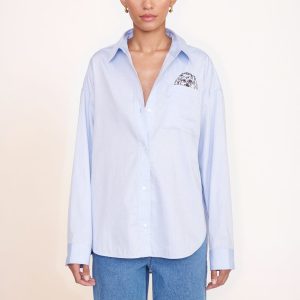 CUSTOM STAUD x C.BONZ CLASSIC OVERSIZED SHIRT | OXFORD BLUE